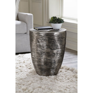 Phillips CollectionRipple Side Table, Resin, Silver Leaf with AntiquingPH102840Aloha Habitat