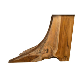 Phillips CollectionTeak Wood Console Table, Iron Sheet TopTH89260Aloha Habitat