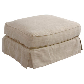 Sunset TradingAmericana Box Cushion Slipcovered Ottoman | LinenSU-108530-466082Aloha Habitat