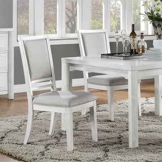 Sunset TradingDover Dining Side Chair | Padded Upholstered Seat & Back | Set of 2 | Cerused White Oak WoodAG-638-901-2Aloha Habitat