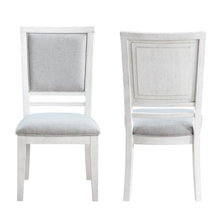 Sunset TradingDover Dining Side Chair | Padded Upholstered Seat & Back | Set of 2 | Cerused White Oak WoodAG-638-901-2Aloha Habitat