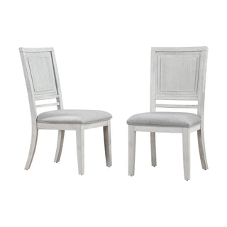 Sunset TradingDover Dining Side Chair | Padded Upholstered Seat | Set of 2 | Cerused White Oak WoodAG-638-900-2Aloha Habitat