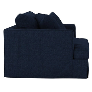Sunset TradingNewport Slipcovered 52" Wide Chair and A Half with Ottoman | Performance Fabric Washable Water-Resistant Stain-Proof | 2 Throw Pillows | Navy BlueSY-130015-30-391049Aloha Habitat
