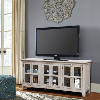 Vilo HomeVilo Home | Sarasota 70" Solid Wood White TV Stand with Distressed Design | VH993VH993Aloha Habitat