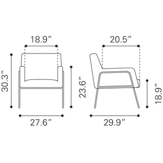 Zuo ModernZuo Modern | Charleston Accent Chair Gray109525Aloha Habitat