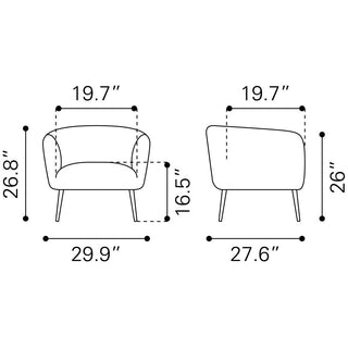 Zuo ModernZuo Modern | Deco Accent Chair Beige101851Aloha Habitat