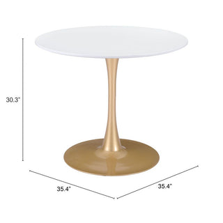 Zuo ModernZuo Modern | Opus Dining Table White & Gold101568Aloha Habitat