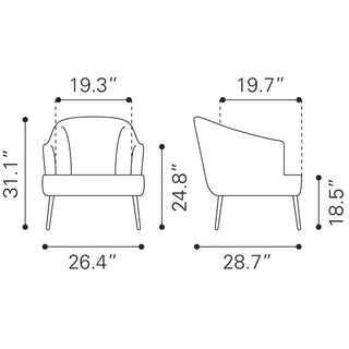Zuo ModernZuo Modern | Ranier Accent Chair Green109224Aloha Habitat