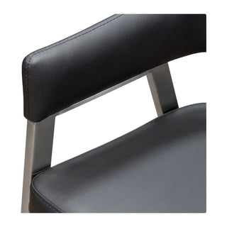 Diamond SofaAdele Set of Two Dining/Accent Chairs in Black Leatherette w/ Brushed Stainless Steel Leg by Diamond Sofa - ADELEDCBL2PKADELEDCBL2PKAloha Habitat