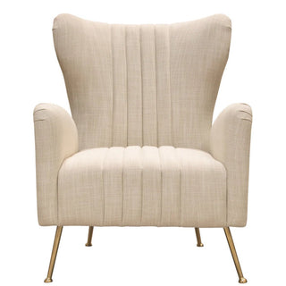 Diamond SofaAva Chair in Sand Linen Fabric w/ Gold Leg by Diamond Sofa - AVACHSDAVACHSDAloha Habitat