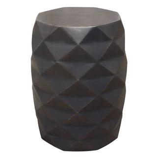 Diamond SofaFig Solid Mango Wood Accent Table in Grey Finish w/ Geometric Motif by Diamond Sofa - FIGETGRFIGETGRAloha Habitat