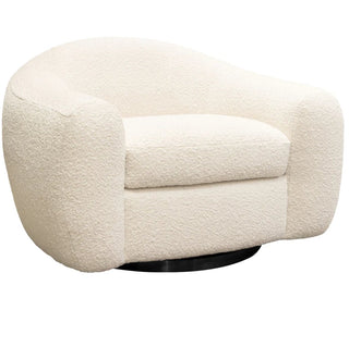 Diamond SofaPascal Swivel Chair in Bone Boucle Textured Fabric w/ Contoured Arms & Back by Diamond Sofa - PASCALCHBOPASCALCHBOAloha Habitat