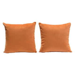Diamond SofaSet of (2) 16" Square Accent Pillows in Rust Orange Velvet by Diamond Sofa - PILLOW16RT2PKPILLOW16RT2PKAloha Habitat