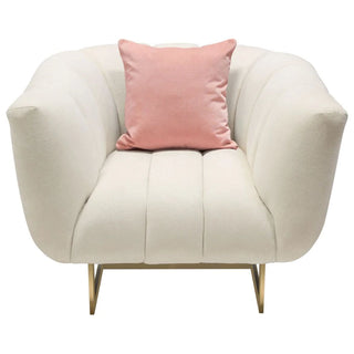 Diamond SofaVenus Cream Fabric Chair w/ Contrasting Pillows & Gold Finished Metal Base by Diamond Sofa - VENUSCHCMVENUSCHCMAloha Habitat