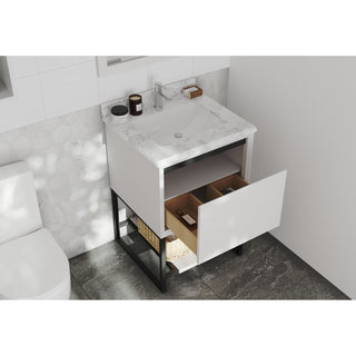 LavivaLaviva - Alto 24" White Bathroom Vanity with White Carrara Marble Countertop - 313SMR-24W-WC313SMR-24W-WCAloha Habitat