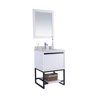 LavivaLaviva - Alto 24" White Bathroom Vanity with White Carrara Marble Countertop - 313SMR-24W-WC313SMR-24W-WCAloha Habitat
