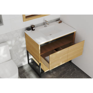 LavivaLaviva - Alto 36" California White Oak Bathroom Vanity with Matte White VIVA Stone Solid Surface Countertop - 313SMR-36CO-MW313SMR-36CO-MWAloha Habitat