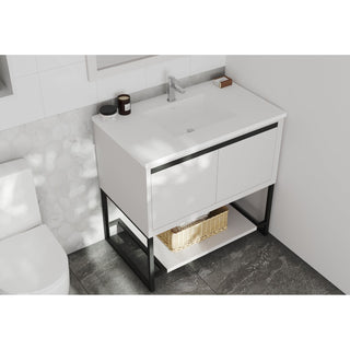 LavivaLaviva - Alto 36" White Bathroom Vanity with Matte White VIVA Stone Solid Surface Countertop - 313SMR-36W-MW313SMR-36W-MWAloha Habitat