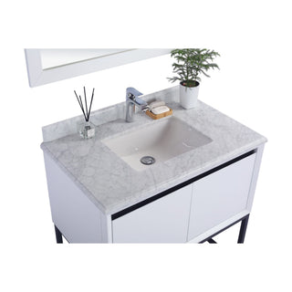 LavivaLaviva - Alto 36" White Bathroom Vanity with White Carrara Marble Countertop - 313SMR-36W-WC313SMR-36W-WCAloha Habitat