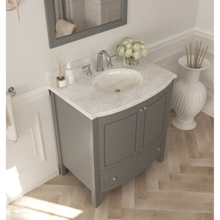 LavivaLaviva - Estella 32" Grey Bathroom Vanity with White Carrara Marble Countertop - 3130709-32G-WC3130709-32G-WCAloha Habitat