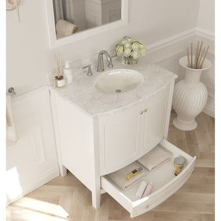 LavivaLaviva - Estella 32" White Bathroom Vanity with White Carrara Marble Countertop - 3130709-32W-WC3130709-32W-WCAloha Habitat