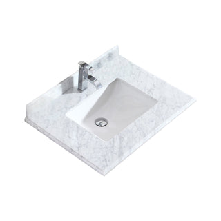 LavivaLaviva Forever 30" Single Hole White Carrara Marble Countertop With Rectangular Ceramic Sink 313 Sq1 H 30 Wc313SQ1H-30-WCAloha Habitat