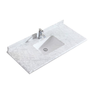 LavivaLaviva Forever 48" Single Hole White Carrara Marble Countertop With Rectangular Ceramic Sink 313 Sq1 H 48 Wc313SQ1H-48-WCAloha Habitat