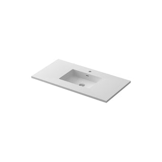 LavivaLaviva Forever Viva Stone 48" Matte White Solid Surface Countertop With Integrated Sink 313 Sq1 Hss 48 Mw313SQ1HSS-48-MWAloha Habitat