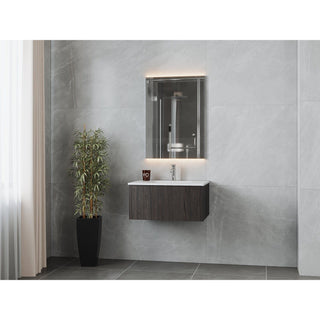LavivaLaviva - Legno 30" Carbon Oak Bathroom Vanity with Matte White VIVA Stone Solid Surface Countertop - 313LGN-30CR-MW313LGN-30CR-MWAloha Habitat