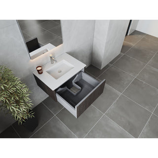 LavivaLaviva - Legno 30" Carbon Oak Bathroom Vanity with Matte White VIVA Stone Solid Surface Countertop - 313LGN-30CR-MW313LGN-30CR-MWAloha Habitat