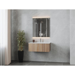 LavivaLaviva - Legno 36" Weathered Grey Bathroom Vanity with Matte White VIVA Stone Solid Surface Countertop - 313LGN-36WG-MW313LGN-36WG-MWAloha Habitat