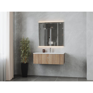 LavivaLaviva - Legno 42" Weathered Grey Bathroom Vanity with Matte White VIVA Stone Solid Surface Countertop - 313LGN-42WG-MW313LGN-42WG-MWAloha Habitat