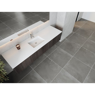 LavivaLaviva - Legno 72" Carbon Oak Single Sink Bathroom Vanity with Matte White VIVA Stone Solid Surface Countertop - 313LGN-72CCR-MW313LGN-72CCR-MWAloha Habitat
