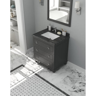 LavivaLaviva - Luna 30" Maple Grey Bathroom Vanity with Black Wood Marble Countertop - 313DVN-30G-BW313DVN-30G-BWAloha Habitat