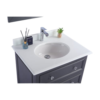 LavivaLaviva - Luna 30" Maple Grey Bathroom Vanity with Pure White Phoenix Stone Countertop - 313DVN-30G-PW313DVN-30G-PWAloha Habitat