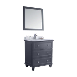LavivaLaviva - Luna 30" Maple Grey Bathroom Vanity with White Carrara Marble Countertop - 313DVN-30G-WC313DVN-30G-WCAloha Habitat