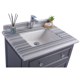 LavivaLaviva - Luna 30" Maple Grey Bathroom Vanity with White Stripes Marble Countertop - 313DVN-30G-WS313DVN-30G-WSAloha Habitat