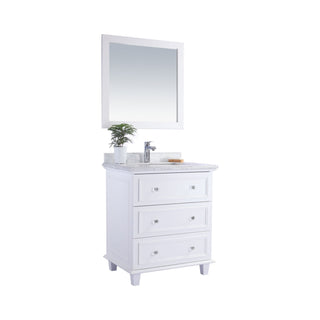 LavivaLaviva - Luna 30" White Bathroom Vanity with White Carrara Marble Countertop - 313DVN-30W-WC313DVN-30W-WCAloha Habitat