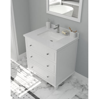 LavivaLaviva - Luna 30" White Bathroom Vanity with White Quartz Countertop - 313DVN-30W-WQ313DVN-30W-WQAloha Habitat