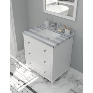 LavivaLaviva - Luna 30" White Bathroom Vanity with White Stripes Marble Countertop - 313DVN-30W-WS313DVN-30W-WSAloha Habitat