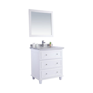 LavivaLaviva - Luna 30" White Bathroom Vanity with White Stripes Marble Countertop - 313DVN-30W-WS313DVN-30W-WSAloha Habitat