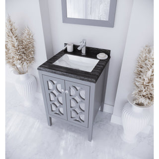LavivaLaviva - Mediterraneo 24" Grey Bathroom Vanity with Black Wood Marble Countertop - 313MKSH-24G-BW313MKSH-24G-BWAloha Habitat