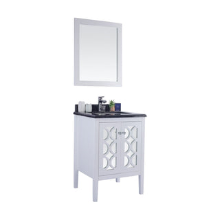 LavivaLaviva - Mediterraneo 24" White Bathroom Vanity with Black Wood Marble Countertop - 313MKSH-24W-BW313MKSH-24W-BWAloha Habitat