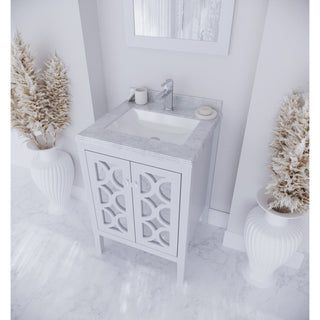 LavivaLaviva - Mediterraneo 24" White Bathroom Vanity with White Carrara Marble Countertop - 313MKSH-24W-WC313MKSH-24W-WCAloha Habitat