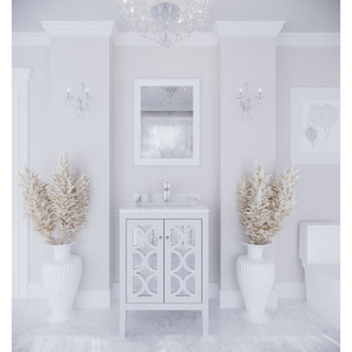 LavivaLaviva - Mediterraneo 24" White Bathroom Vanity with White Quartz Countertop - 313MKSH-24W-WQ313MKSH-24W-WQAloha Habitat