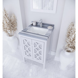 LavivaLaviva - Mediterraneo 24" White Bathroom Vanity with White Stripes Marble Countertop - 313MKSH-24W-WS313MKSH-24W-WSAloha Habitat