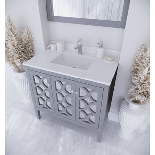 LavivaLaviva - Mediterraneo 36" Grey Bathroom Vanity with White Quartz Countertop - 313MKSH-36G-WQ313MKSH-36G-WQAloha Habitat