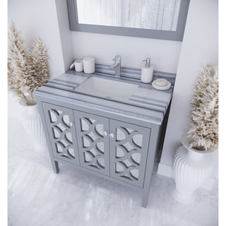 LavivaLaviva - Mediterraneo 36" Grey Bathroom Vanity with White Stripes Marble Countertop - 313MKSH-36G-WS313MKSH-36G-WSAloha Habitat
