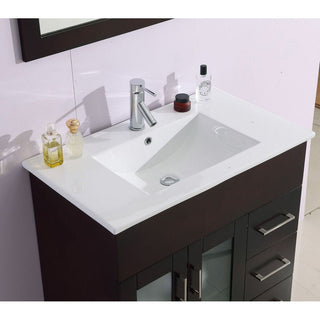 LavivaLaviva - Nova 32" Brown Bathroom Vanity with White Ceramic Basin Countertop - 31321529-32B-CB31321529-32B-CBAloha Habitat