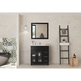 LavivaLaviva - Nova 32" Espresso Bathroom Vanity with White Ceramic Basin Countertop - 31321529-32E-CB31321529-32E-CBAloha Habitat